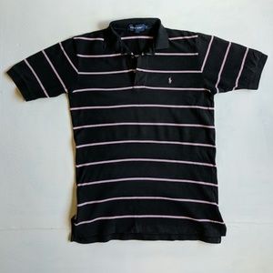 RALPH LAUREN Polo Black w/Pink Stripes